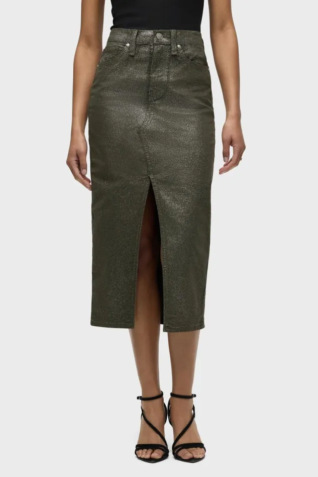 Skirts Women Hudson Jeans Reconstructed Skirt Cypress Glitter