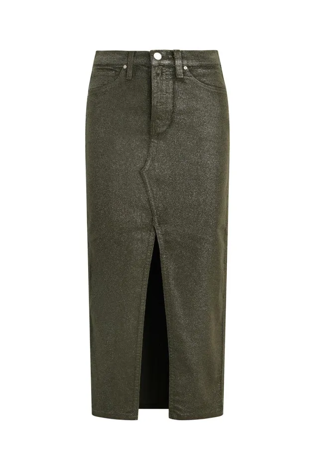 Skirts Women Hudson Jeans Reconstructed Skirt Cypress Glitter