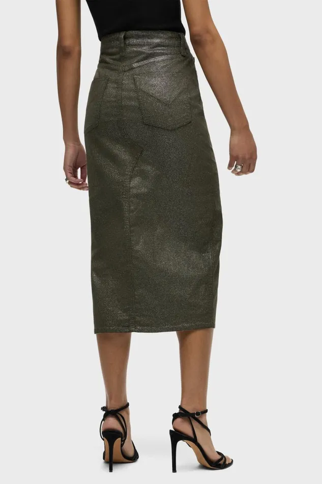 Skirts Women Hudson Jeans Reconstructed Skirt Cypress Glitter