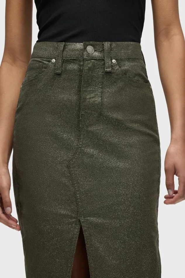 Skirts Women Hudson Jeans Reconstructed Skirt Cypress Glitter