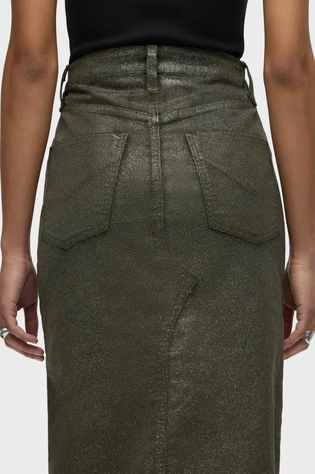 Skirts Women Hudson Jeans Reconstructed Skirt Cypress Glitter