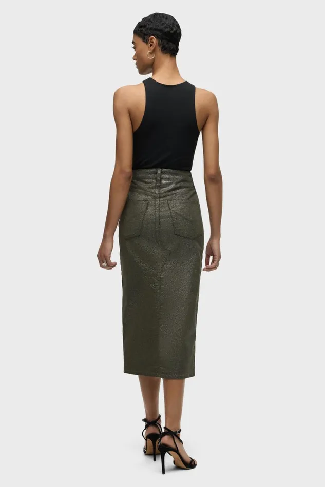 Skirts Women Hudson Jeans Reconstructed Skirt Cypress Glitter