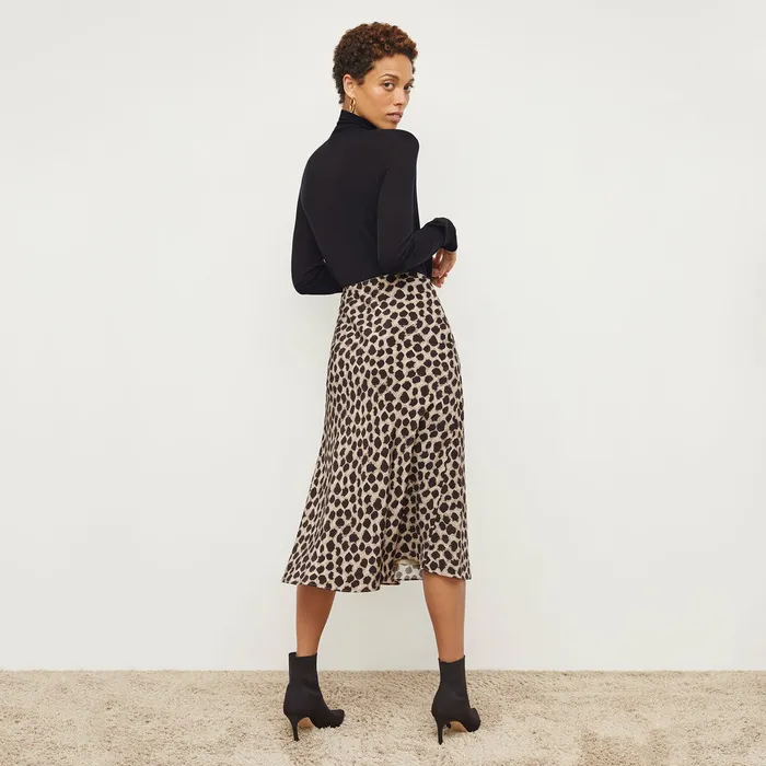 Skirts Women M M LaFleur The Orchard Skirt 8211 Washable Silk Sahara Print