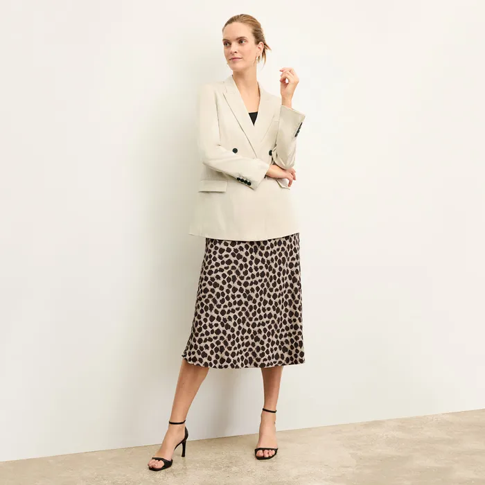 Skirts Women M M LaFleur The Orchard Skirt 8211 Washable Silk Sahara Print