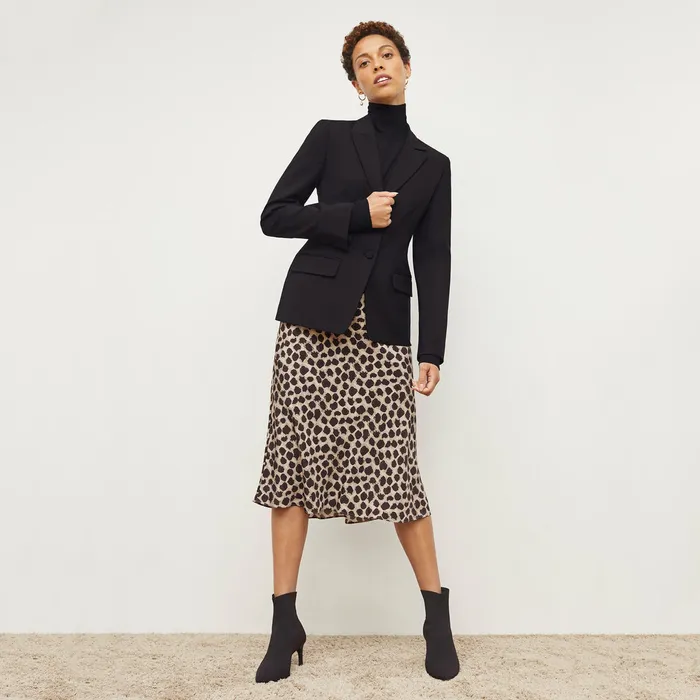 Skirts Women M M LaFleur The Orchard Skirt 8211 Washable Silk Sahara Print