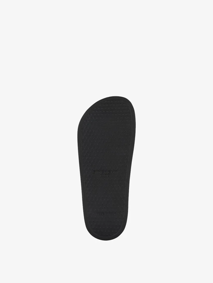 Slide Flat Sandals In Rubber Black Women Givenchy Slides and Sandals