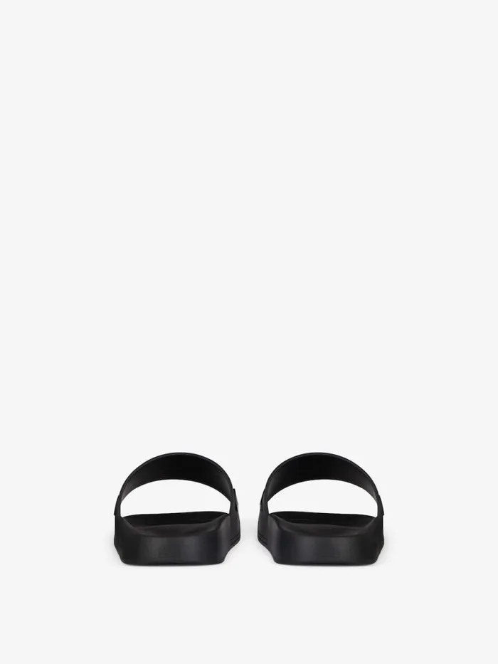 Slide Flat Sandals In Rubber Black Women Givenchy Slides and Sandals