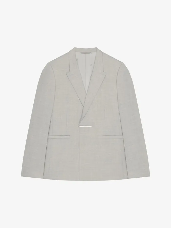Slim Fit Jacket In Wool Cloud Grey Men Givenchy Coats and Jackets