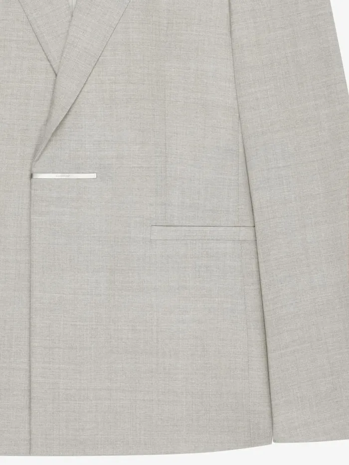 Slim Fit Jacket In Wool Cloud Grey Men Givenchy Coats and Jackets