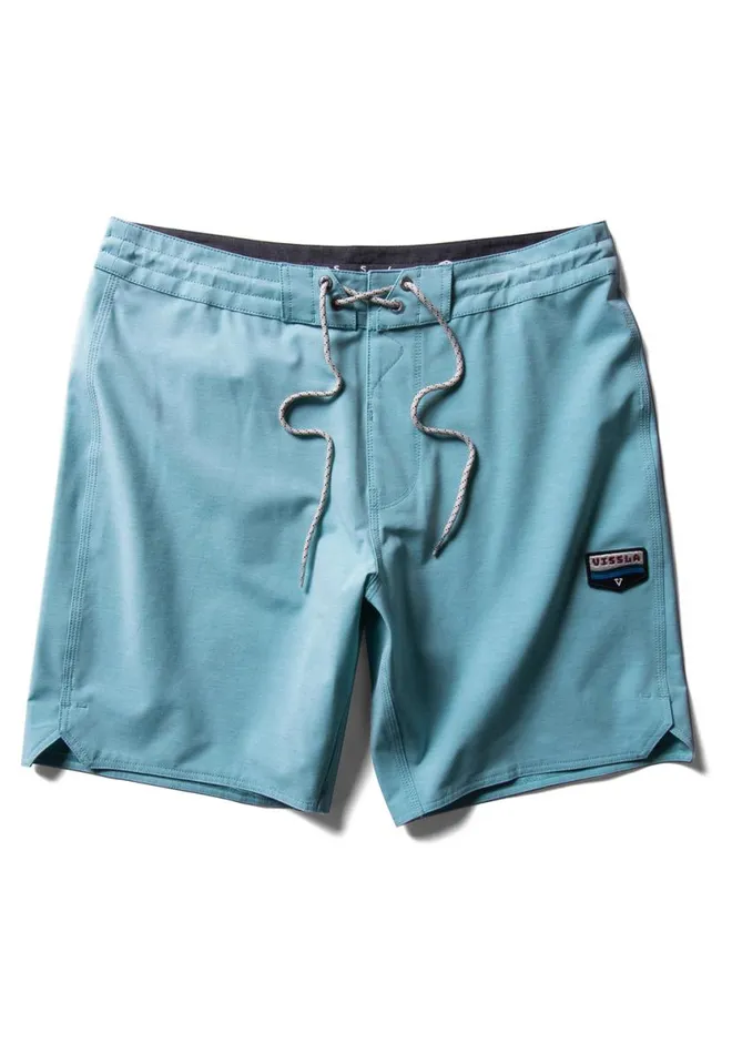 Solid Sets 185quot Boardshort Aqua Men Vissla Boardshorts