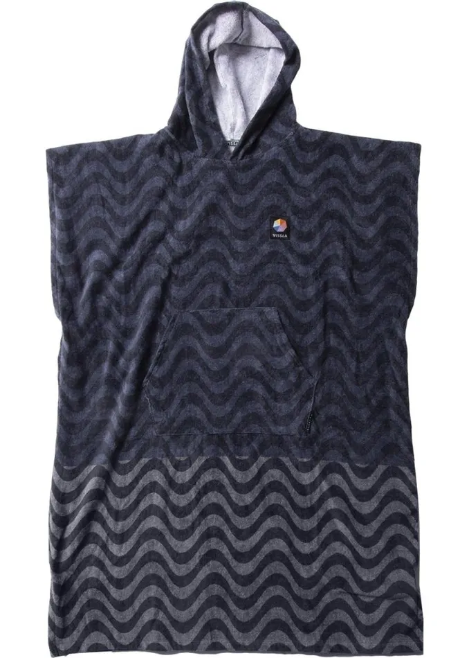 Spectrum Changing Towel Poncho Black Men Vissla Wetsuits