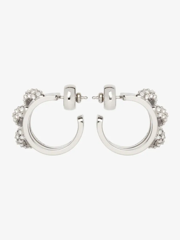Stitch Earrings In Metal With Crystals Silvery Women Givenchy Jewelry