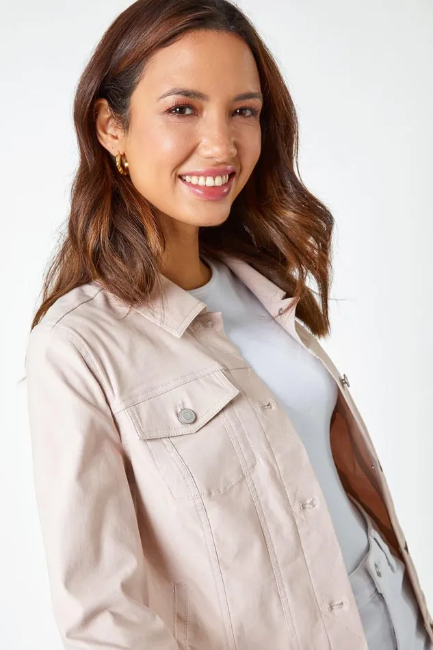 Stone Stretch Pocket Detail Jacket Women Roman Coords