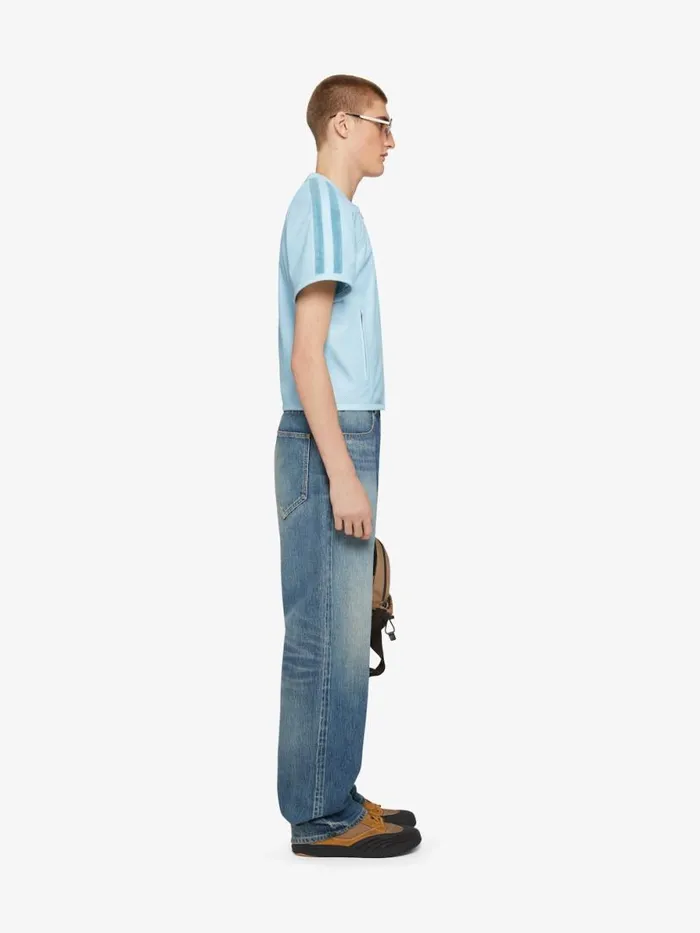 Straight Fit Jeans In Washed Denim Medium Blue Men Givenchy Pants and Shorts