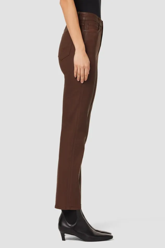 Straight Women Hudson Jeans Nico MidRise Straight Ankle Jean W Slit Hem Coated Tortoise Shell Straight Women Hudson Jeans Nico MidRise Straight Ankle Jean W Slit Hem Coated Tortoise Shell
