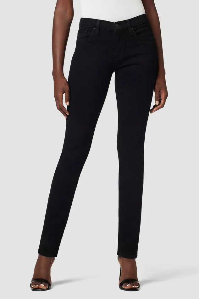 Straight Women Hudson Jeans Nico MidRise Straight Jean Black