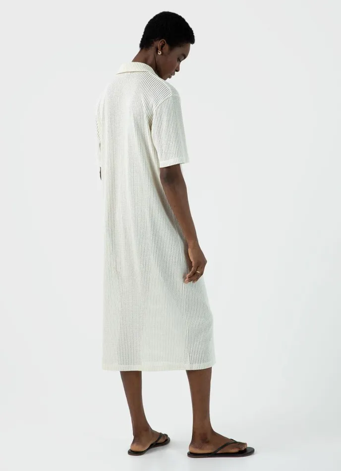 SUNSPEL Dresses and Skirts Lace Mesh Polo Dress Ecru 8211 Women