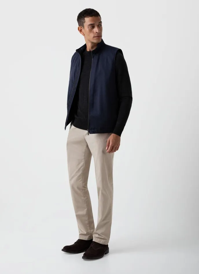 SUNSPEL Knitwear ExtraFine Merino Crew Neck Charcoal Melange 8211 Men