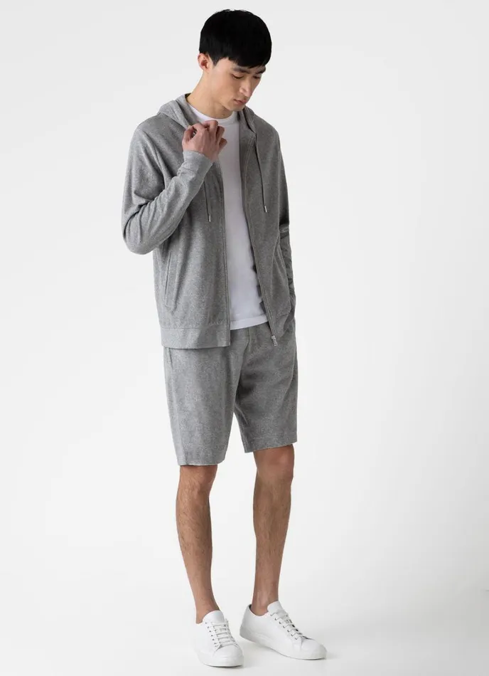 SUNSPEL Loungewear and Sleepwear Towelling Shorts Grey Melange 8211 Men