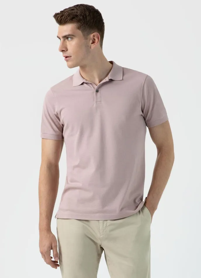 SUNSPEL Polo Shirts Piqu Polo Shirt Pale Pink 8211 Men
