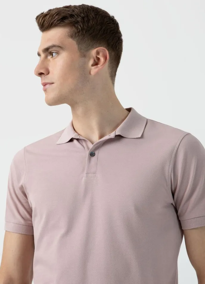 SUNSPEL Polo Shirts Piqu Polo Shirt Pale Pink 8211 Men