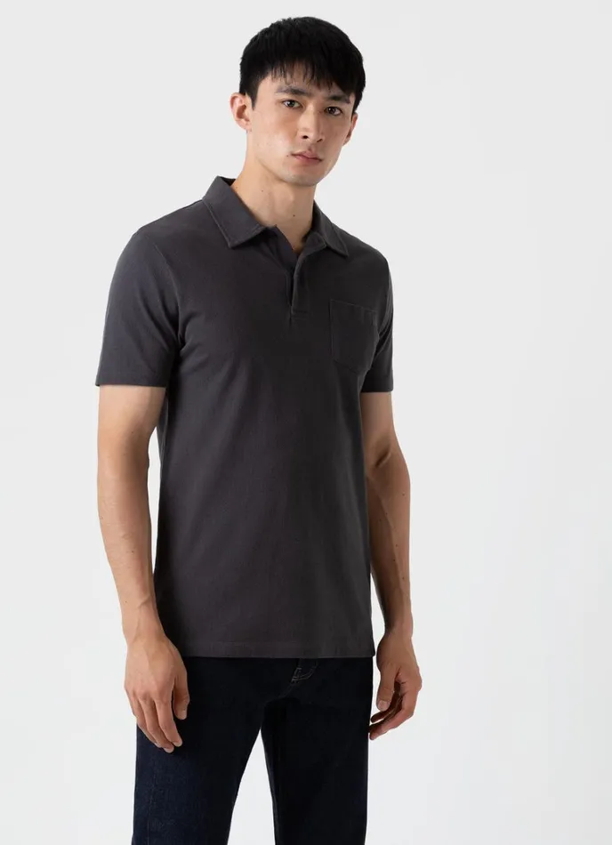 SUNSPEL Polo Shirts Riviera Polo Shirt Charcoal 8211 Men