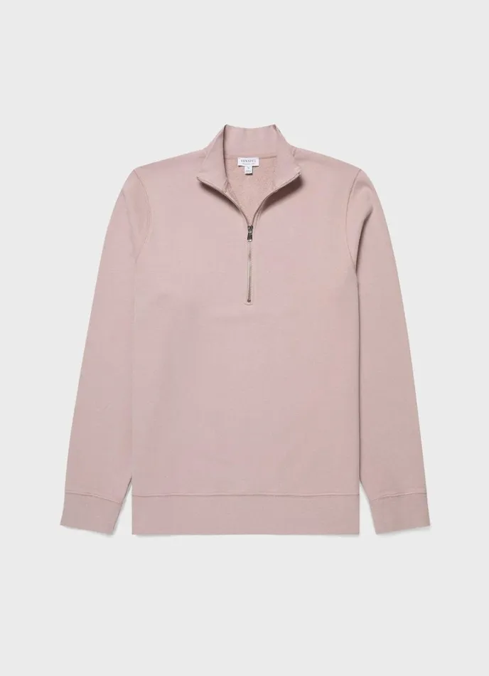SUNSPEL Sweatshirts and Sweatpants Half Zip Loopback Sweatshirt Pale Pink 8211 Men SUNSPEL Sweatshirts and Sweatpants Half Zip Loopback Sweatshirt Pale Pink 8211 Men