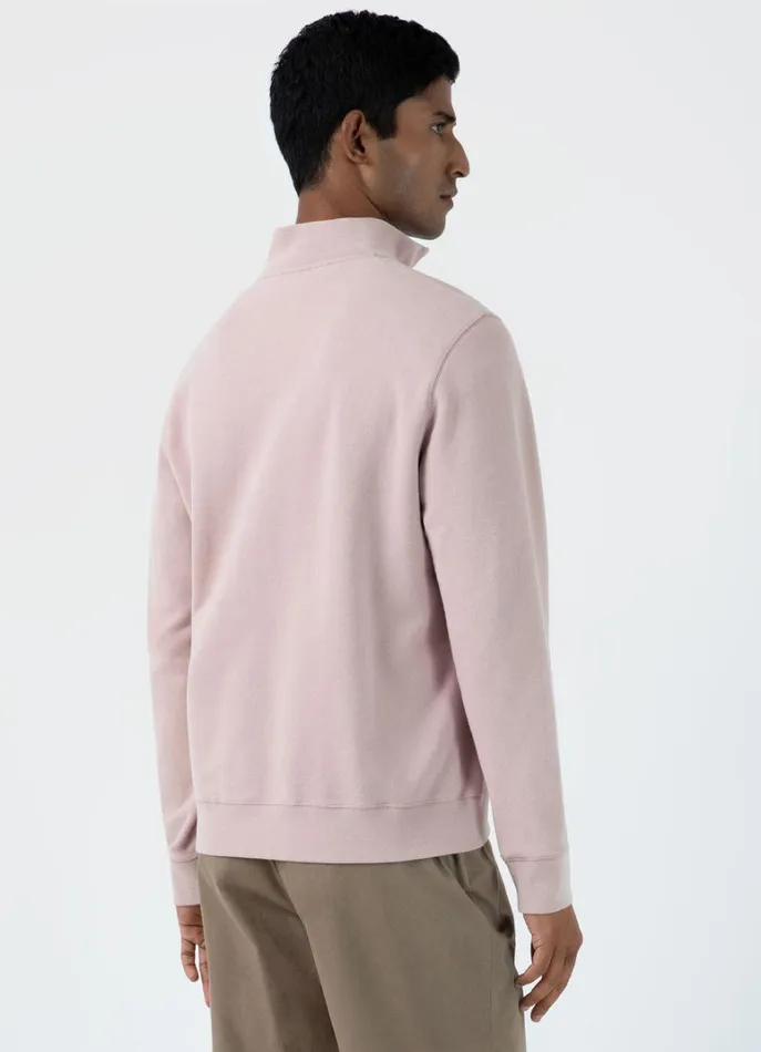 SUNSPEL Sweatshirts and Sweatpants Half Zip Loopback Sweatshirt Pale Pink 8211 Men