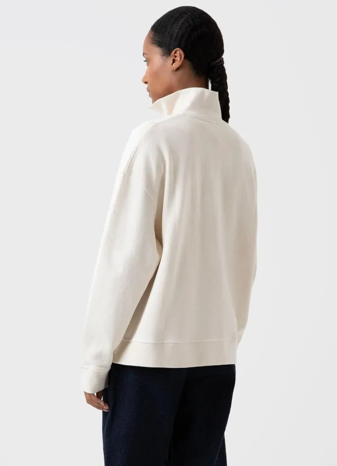 SUNSPEL Sweatshirts and Sweatpants Undyed Half Zip Loopback Sweatshirt Undyed 8211 Women