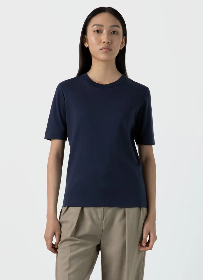 SUNSPEL Tshirts and Tops Mid Sleeve Tshirt Navy 8211 Women