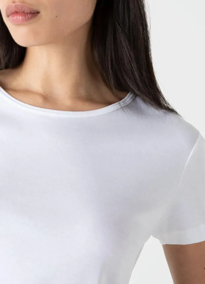 SUNSPEL Tshirts and Tops Sea Island Cotton Tshirt White 8211 Women