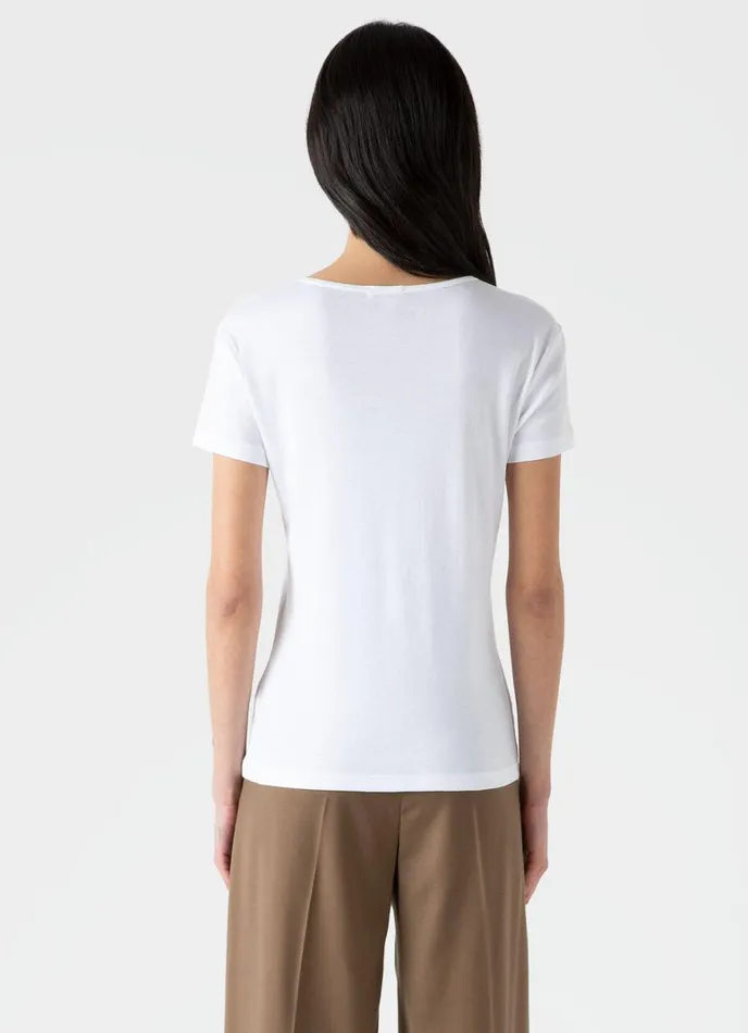 SUNSPEL Tshirts and Tops Sea Island Cotton Tshirt White 8211 Women