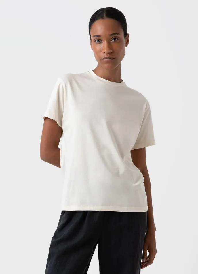 SUNSPEL Tshirts and Tops Undyed Boy Fit Tshirt Undyed 8211 Women