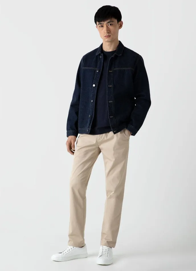 SUNSPEL Tshirts Cotton Linen Tshirt Navy 8211 Men