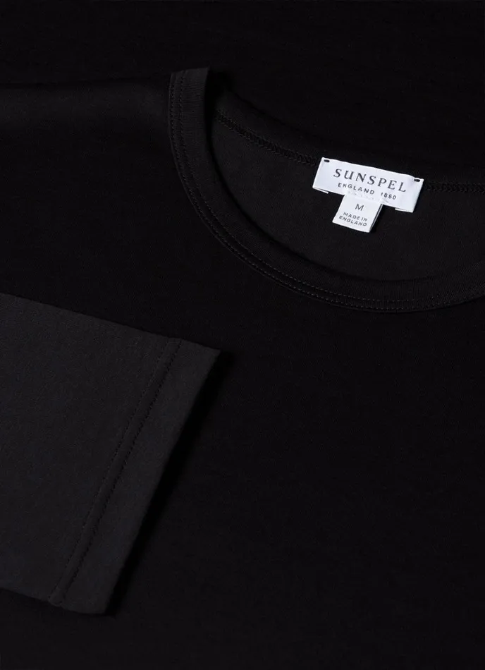 SUNSPEL Tshirts Long Sleeve Classic Tshirt Black 8211 Men