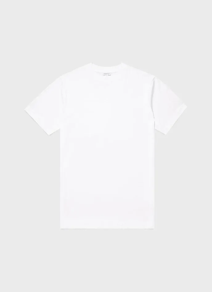 SUNSPEL Tshirts Mock Neck Tshirt White 8211 Men