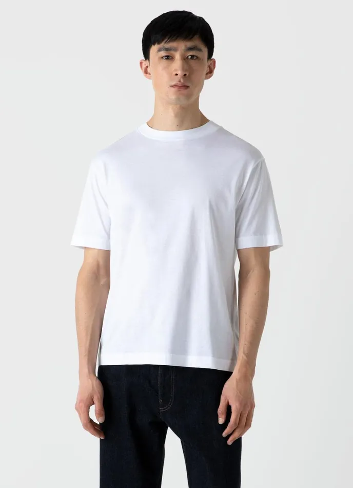 SUNSPEL Tshirts Mock Neck Tshirt White 8211 Men
