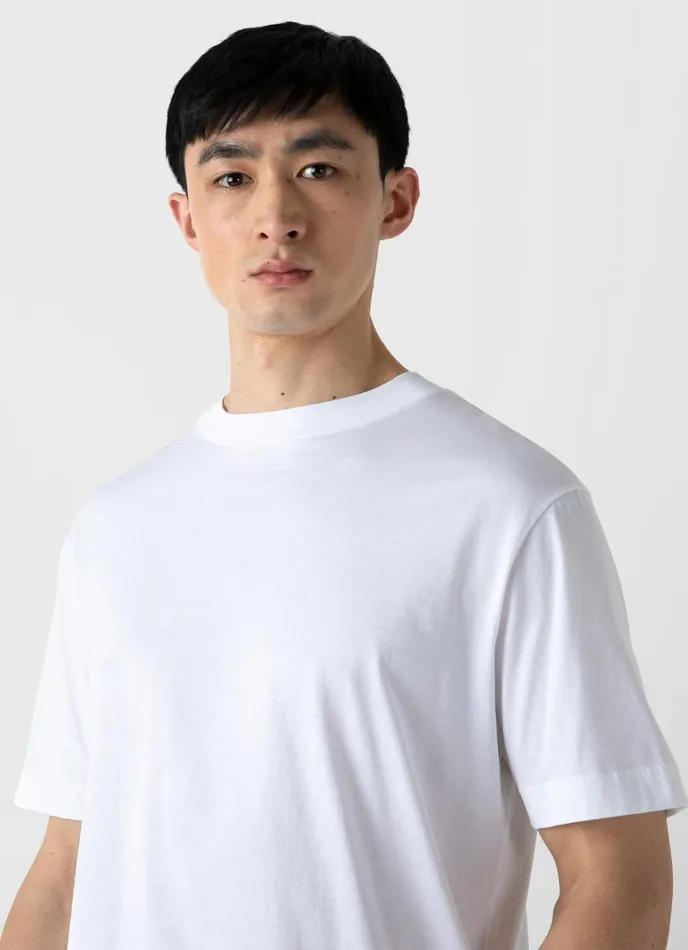 SUNSPEL Tshirts Mock Neck Tshirt White 8211 Men