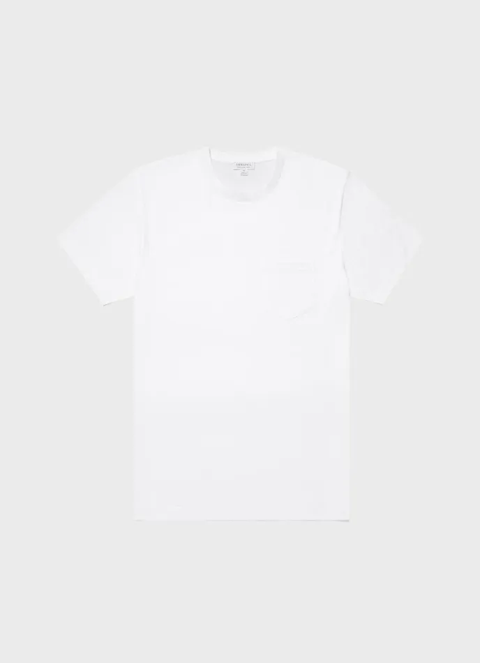 SUNSPEL Tshirts Riviera Midweight Pocket Tshirt White 8211 Men
