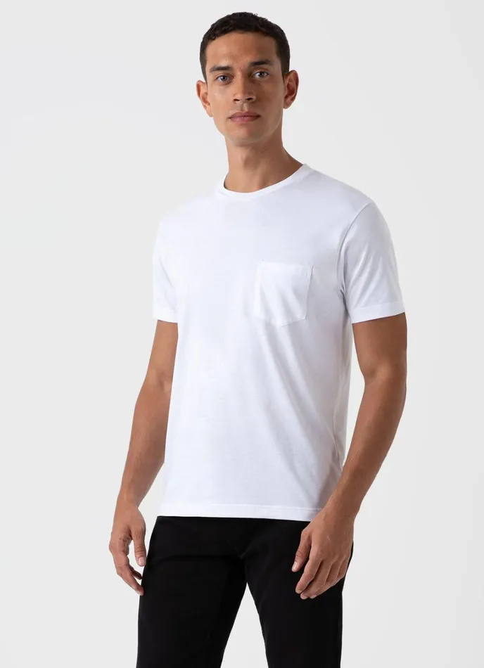 SUNSPEL Tshirts Riviera Midweight Pocket Tshirt White 8211 Men