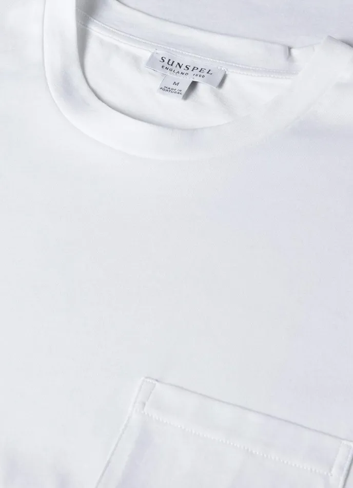 SUNSPEL Tshirts Riviera Midweight Pocket Tshirt White 8211 Men