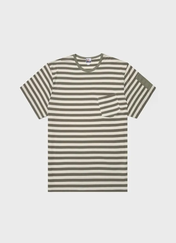 SUNSPEL Tshirts X Nigel Cabourn Tshirt Army Greenstone White 8211 Men