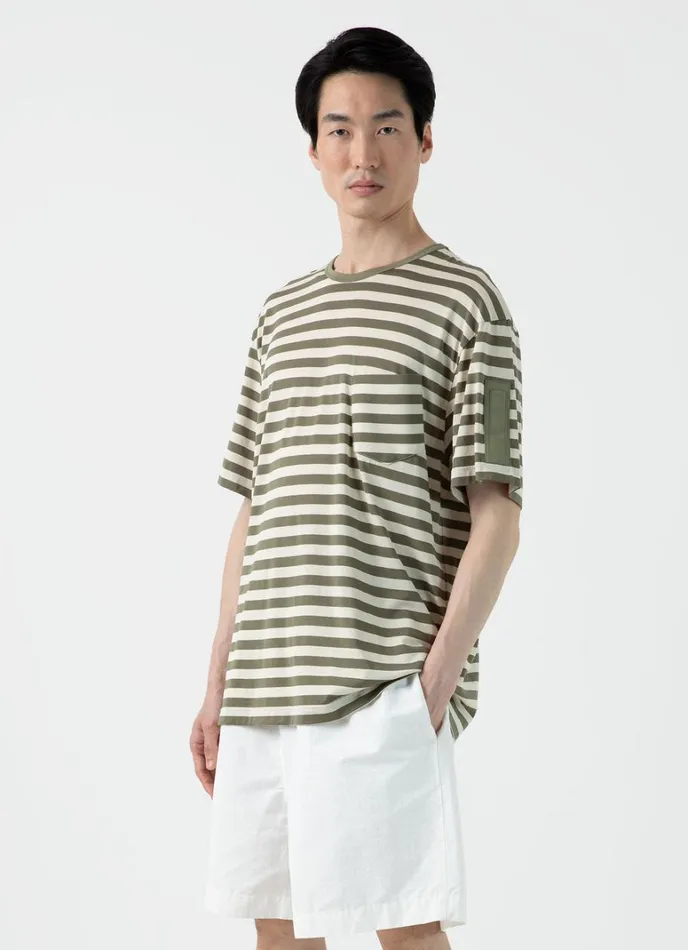 SUNSPEL Tshirts X Nigel Cabourn Tshirt Army Greenstone White 8211 Men