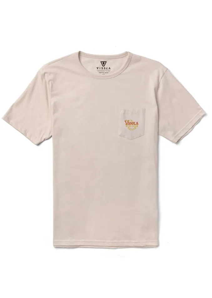 Surf Goon Saloon Organic Pkt Tee Bone Men Vissla Tees