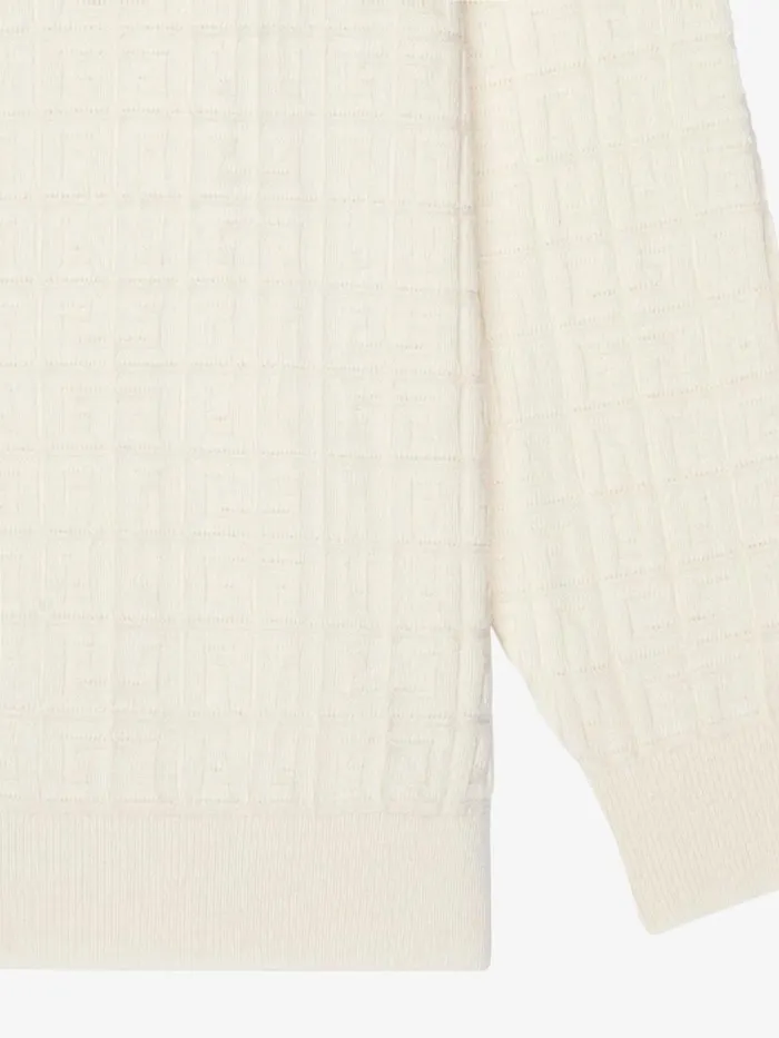 Sweater In 4g Jacquard Off White Kids Givenchy