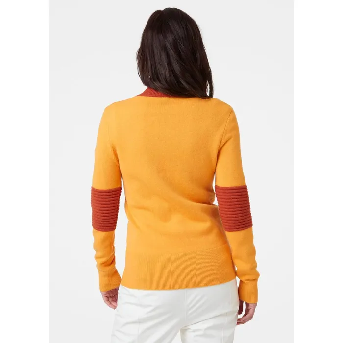 Sweaters Hoodies and Long Sleeve Shirts Women Helly Hansen W TRICOLORE KNITTED SWEATER 285 Saffron