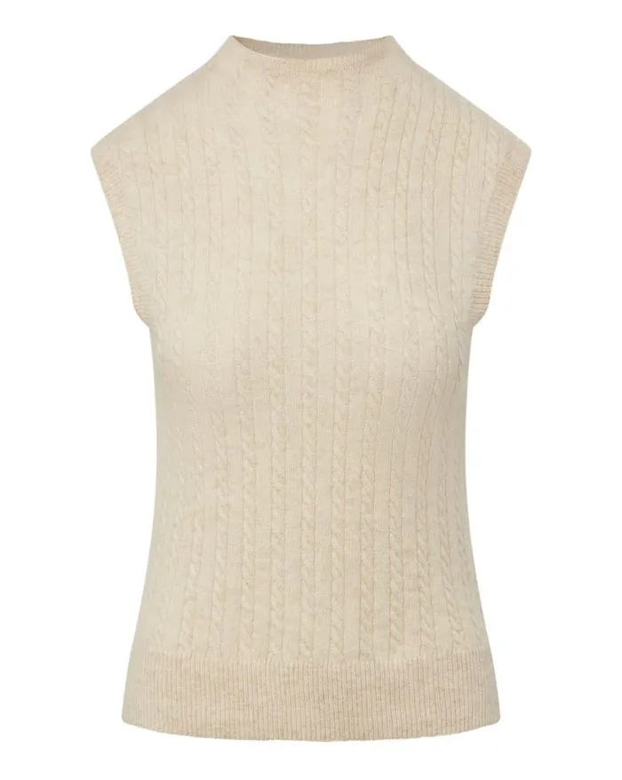 Sweaters Shop Veronica Beard Letita Cashmere Shell Oatmeal