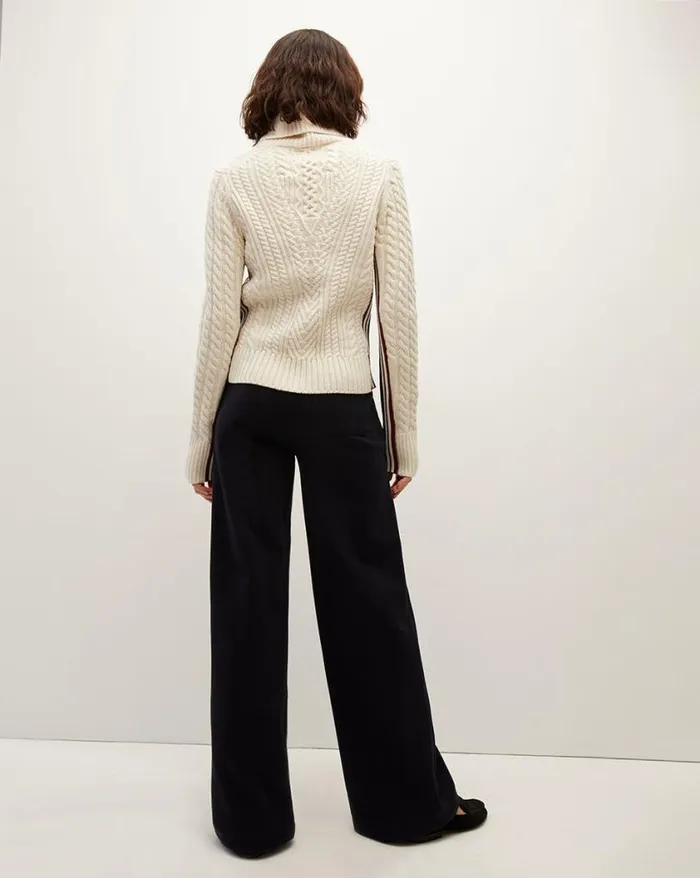 Sweaters Shop Veronica Beard Maril Lambswool Turtleneck Dark Ochre
