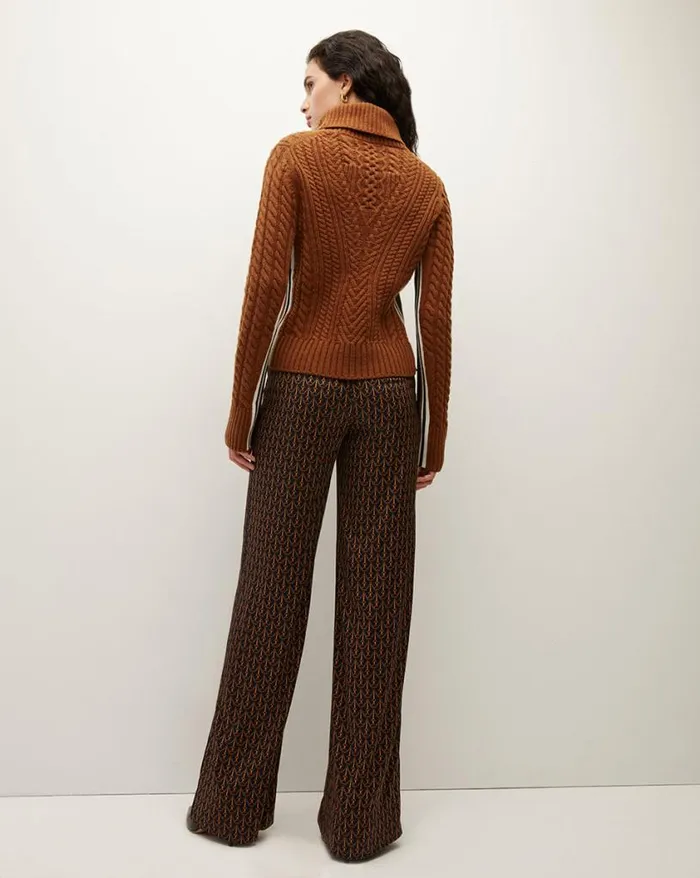 Sweaters Shop Veronica Beard Maril Lambswool Turtleneck Dark Ochre