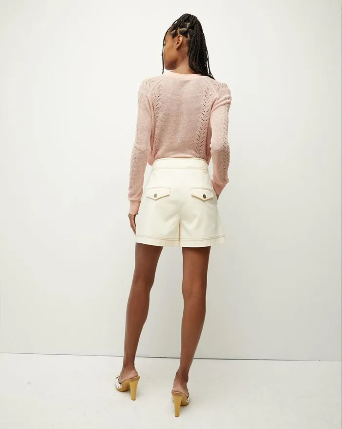 Sweaters Shop Veronica Beard Soren TwistFront Sweater Dusty Pink